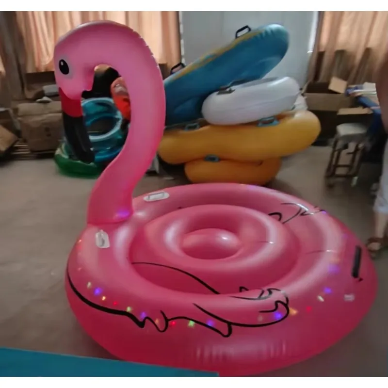 

LED Light Inflatable Pool Floats Large Swan and Water Tubes Swim Rings Water Amusement Facilities Toys