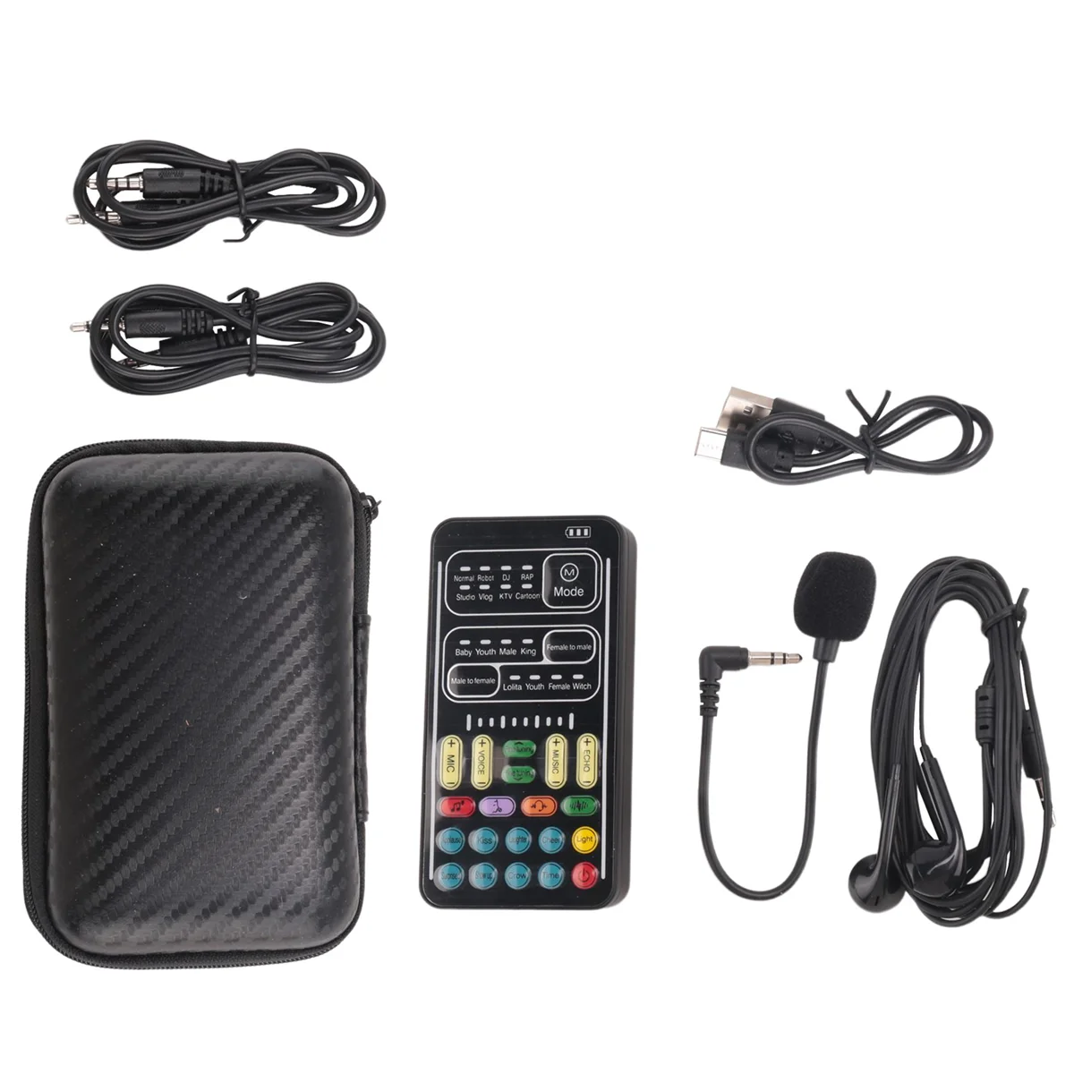 Machine à effets multifonctionnelle pour téléphone, changeur de voix, déterminer le son du microphone, commutateur (i9)