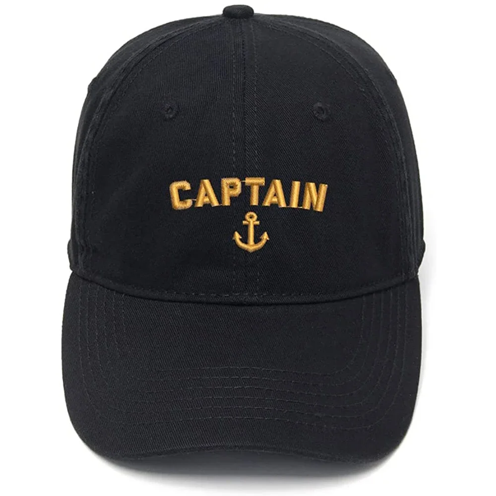 

Lyprerazy Men's Baseball Cap Captain Anchor Boat Embroidery Hat Cotton Embroidered Casual Baseball Caps