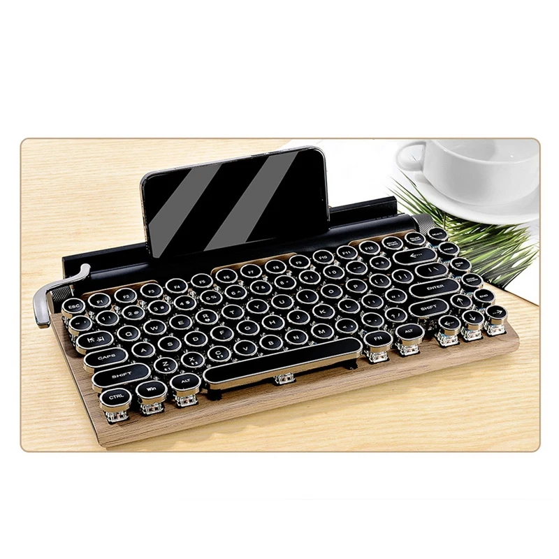 

Retro Typewriter Keyboard Wireless Bluetooth Mechanical Keyboards 83 Keys Computer Keyboard For Laptop PC Gaming