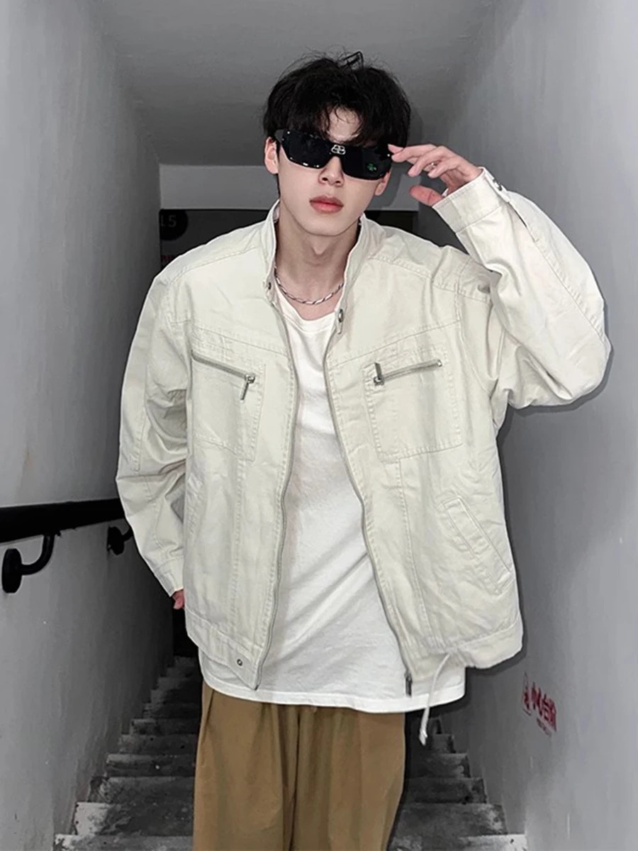 

Мужская джинсовая куртка Harlington с молниями на плечах, весна-осень, приталенный крой, молодежная, свободная посадка, длинный рукав