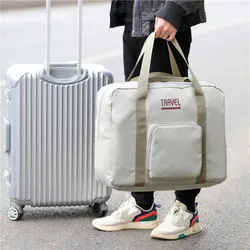 Folding Travel Bag Fashion Oxford Wet and Dry Hand Luggage Tote Large Capacity Travel Duffle Bag