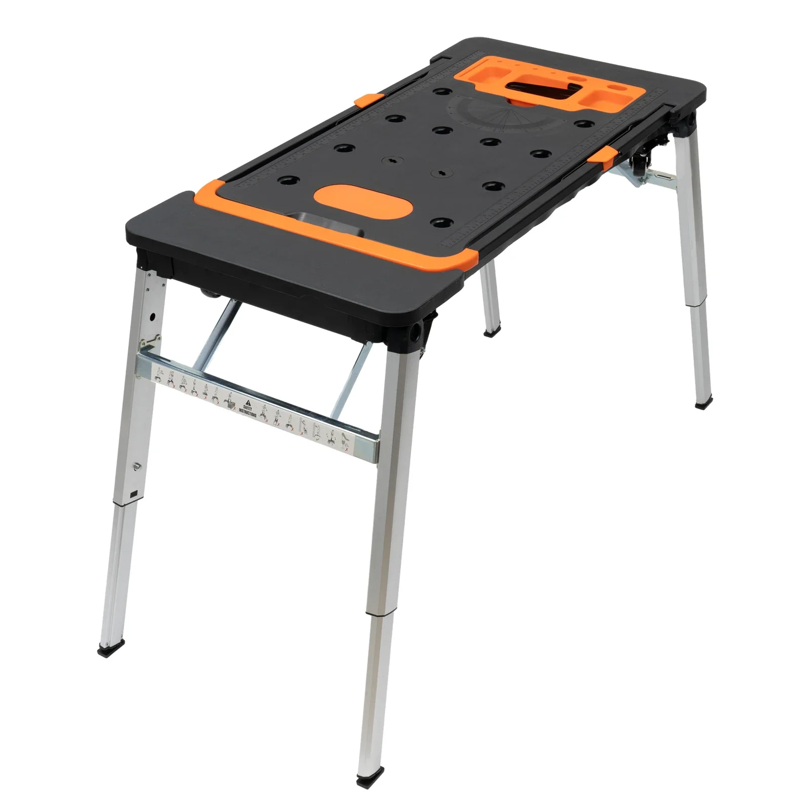 Mobile Workbench with 330.69lbs Load Capacity,  Wheels, Foldable Design, Tool Tray, Protractor, Ruler, Ideal for Work, Auto