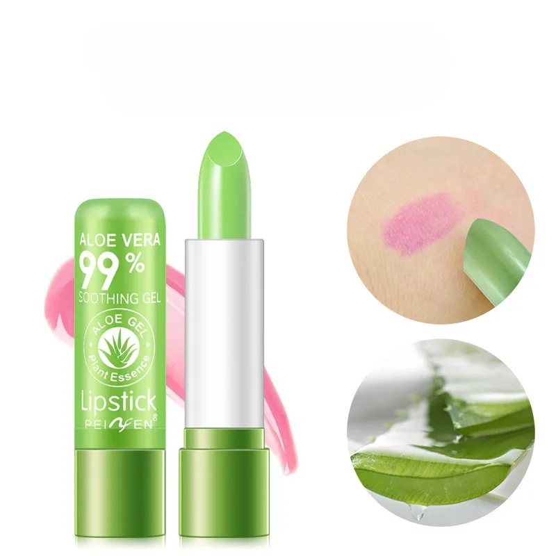 

EOEKKY Aloe Vera Lipstick Color Changing Lip Balm Repair Moisturizing, Waterproof, Crack Resistant Warm Change Lipstick