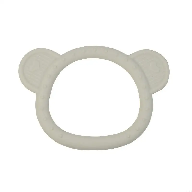 

C5AA Cartoon Bear Silicone Teether Animal Molar Toy Bracelet Ornament for Baby Girls Boys Gum Massager Teething