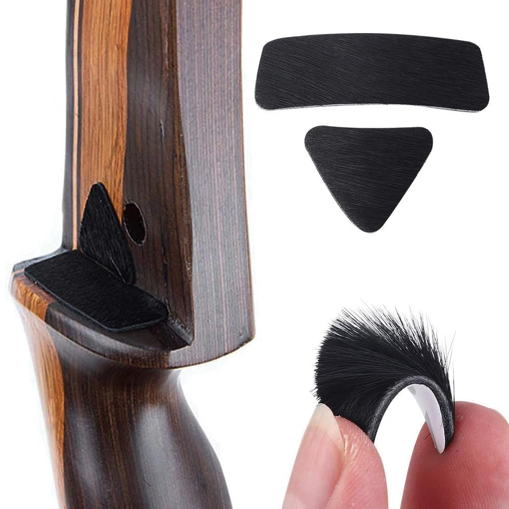 1/2PCS Recurve Bow Arrow Rest Self to Adhesive Leather Archery Rest Sticker Fur Pad Bow Accessories for Outdoor Archery Shooting