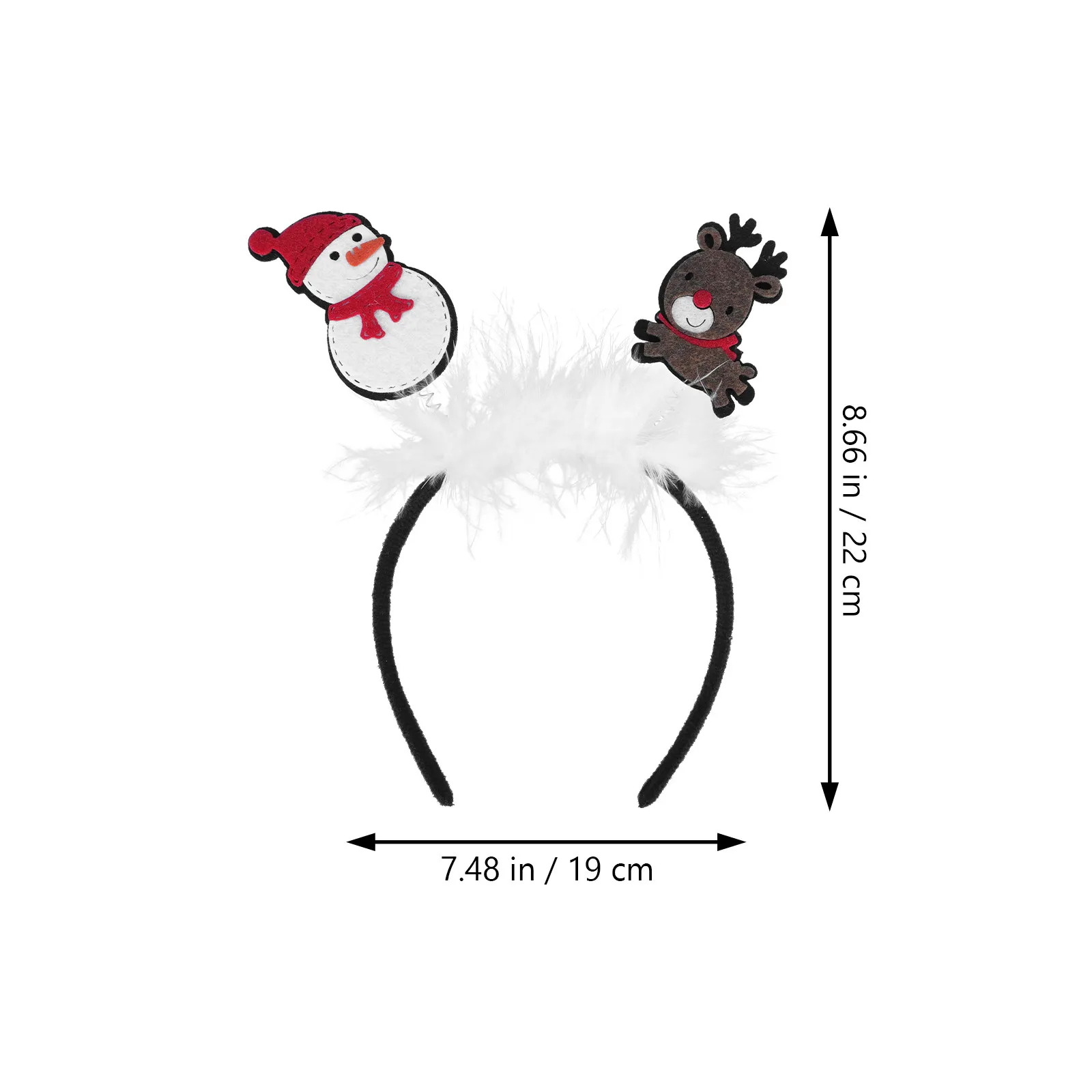5pcs Christmas Hair Hoops - Elegant Festive Party Hairbands for Holiday Events, Xmas Headdress Props