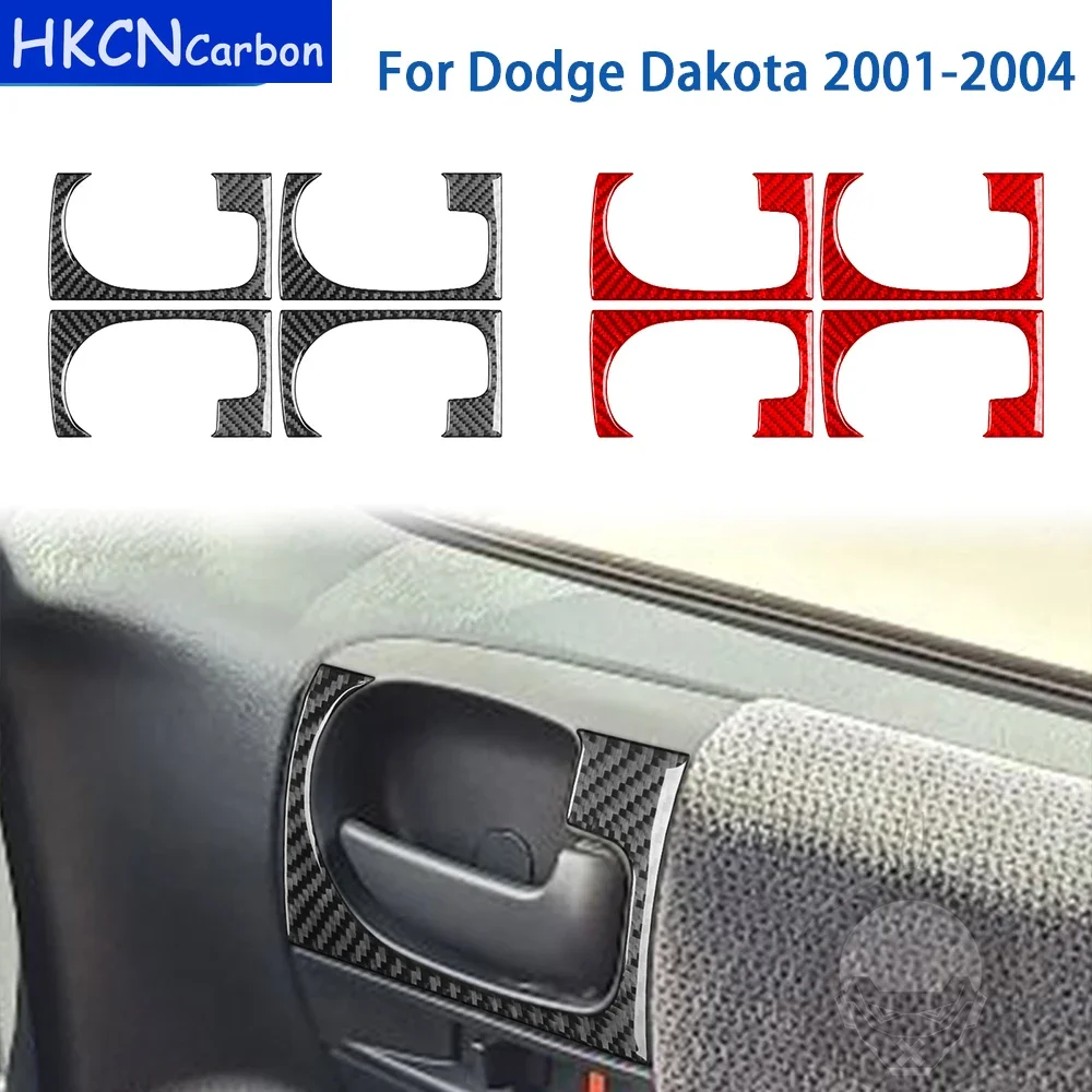 

For Dodge Dakota 2001 2002 2003 2004 Accessories Carbon Fiber Car Interior Door Handle Panel Trim Sticker