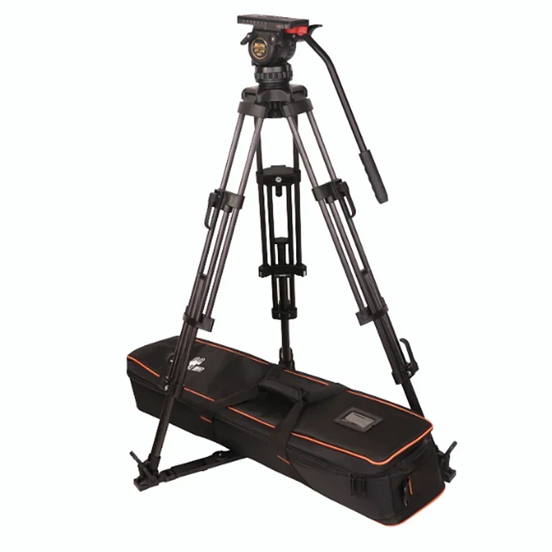 Factory Jiepai V8 Pro Professional Broadcast Heavy Duty Video Camera Tripod With 75mm Bowl Fluid Head