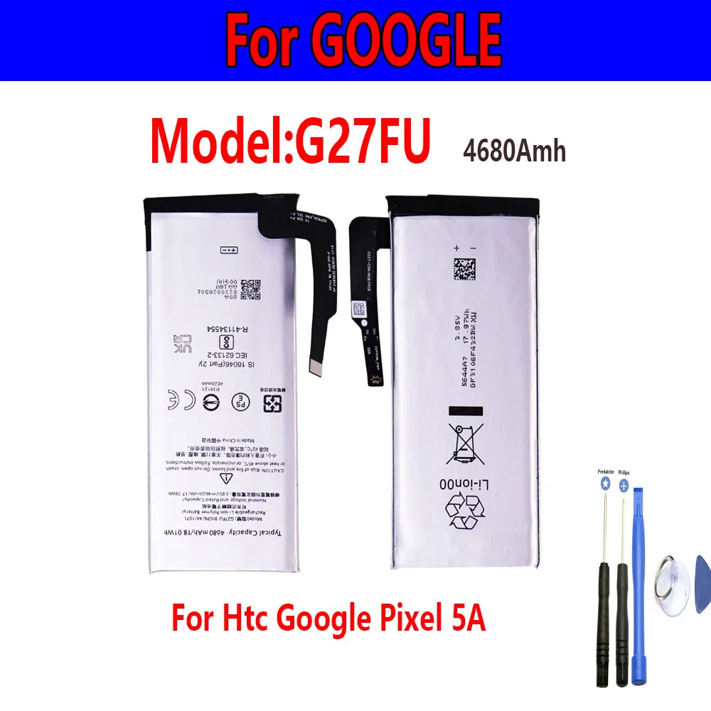 

Flash sale battery 4680 G27FU Pixel 5A Phone Replacement Battery G270FU For HTC Go+Tel 5A / 5A 5G
