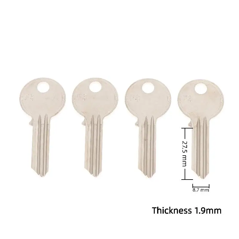 10 Uds F3 llaves en blanco de doble ranura-accesorios de molde de llave de cerradura de puerta de casa, suministros de herramientas de repuesto de Hardware DIY