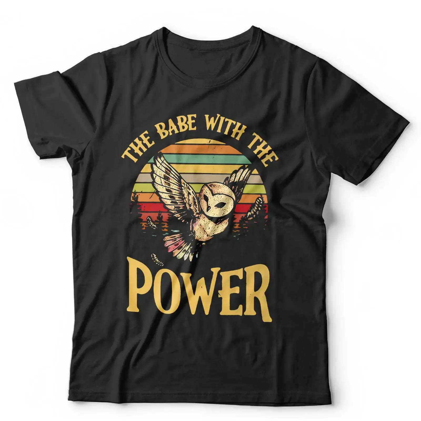 Labyrinth Movie Inspired Babe with the Power T Shirt 80s Fantasy Retro Owl vintage Washed streetwear Soft Top For Everyday Wear