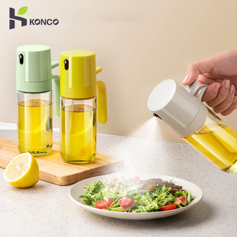 250ml Oil Spray Bottle Glass Oil Dispensers Vinegar Soy Sauce Spray Olive Oil Sprayer Mister for Barbecue Air Frying Pan Camping