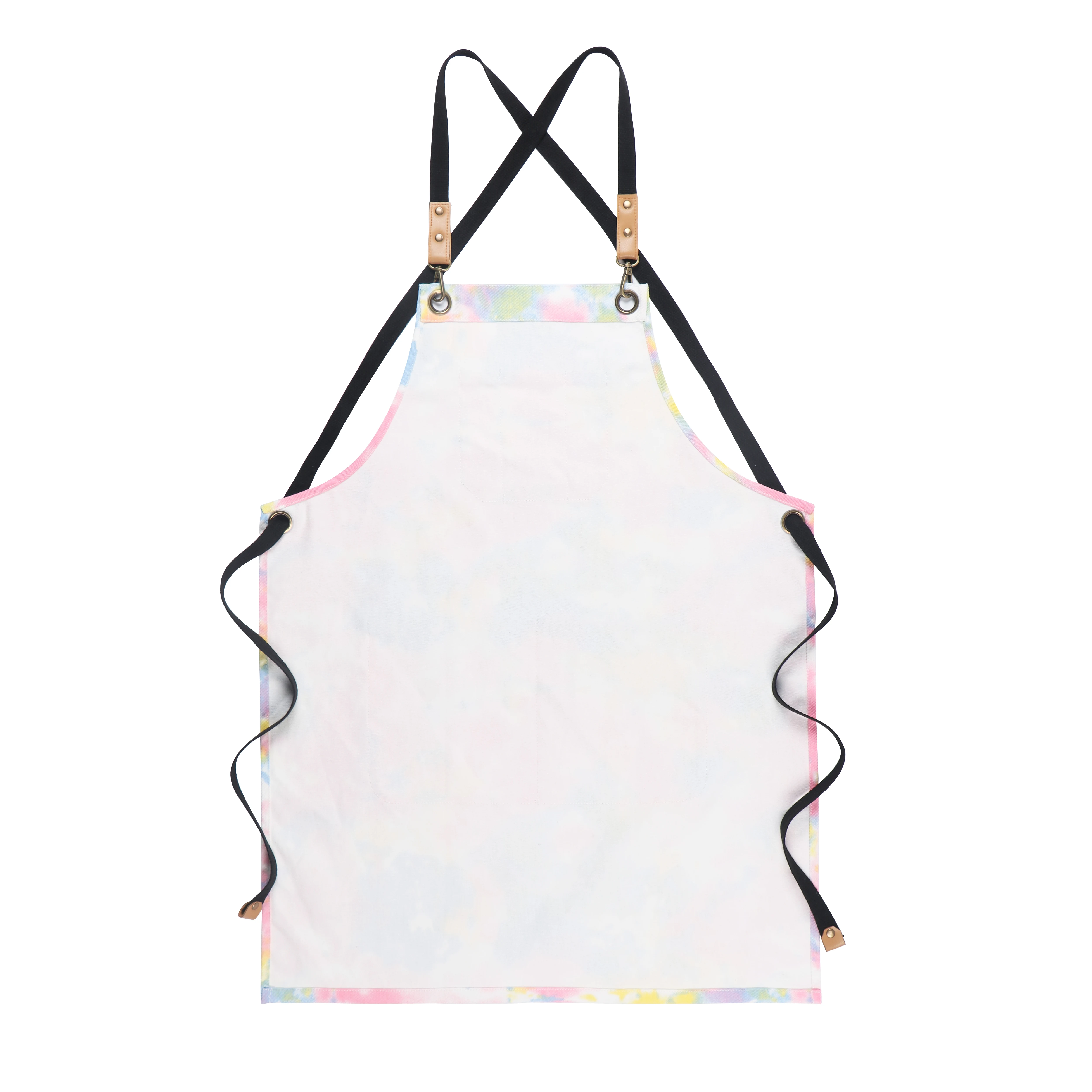 Cross Adjustable Tie Dye Apron Cotton Horticultural Coffee Shop Anti Fouling Work Clothes Home Kitchen Apron