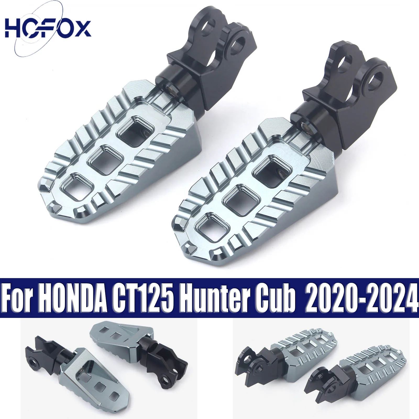 

Front Foot Pegs Adjustable Footrests For HONDA CT125 Hunter Cub 2020-2024 Trail 125 2021-2024 Rebel 500 2017-2024