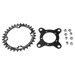 E-Bicycle Chain Ring Offset Correction Aluminum Alloy Ebike Chainring Crankset For Bafang BBS01 BBS02 E-bike 104BCD Chainring