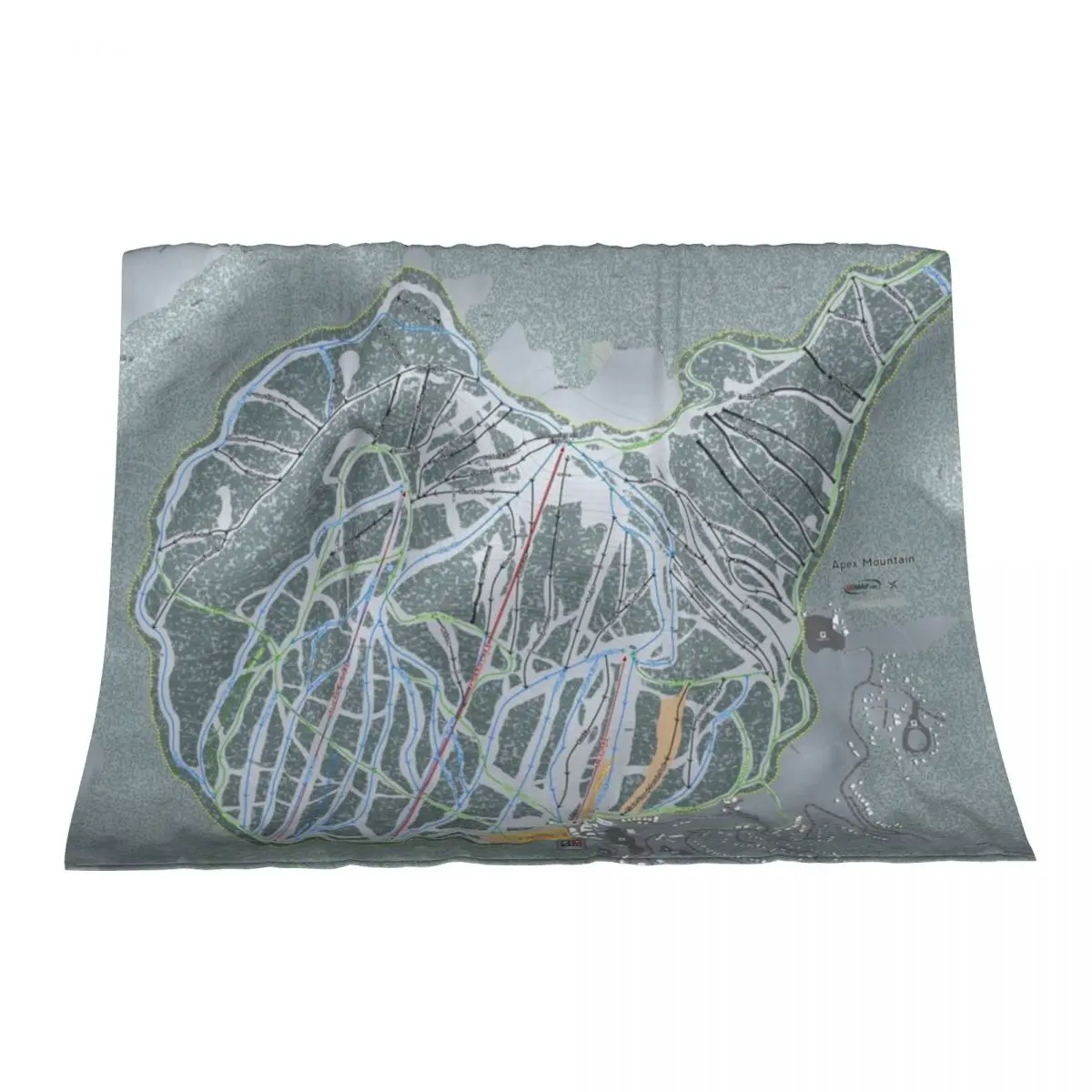 

Apex Mountain Resort Trail Map Throw Blanket Cute Quilt Shaggy Designers Blankets