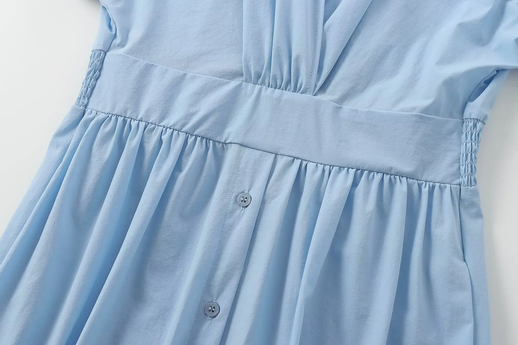 Tidalyf 新しいカジュアルロングTシャツドレス、折り返し襟、Vネック、半袖、伸縮性ウエスト、エレガントでシックな秋の女性向けドレス