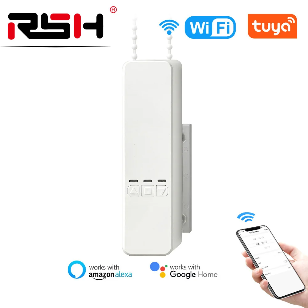 Smart Home Wifi Wireless Automatic Blinds Roller Shutter Motor Remote Control Sunshade Graffiti Electric Curtain