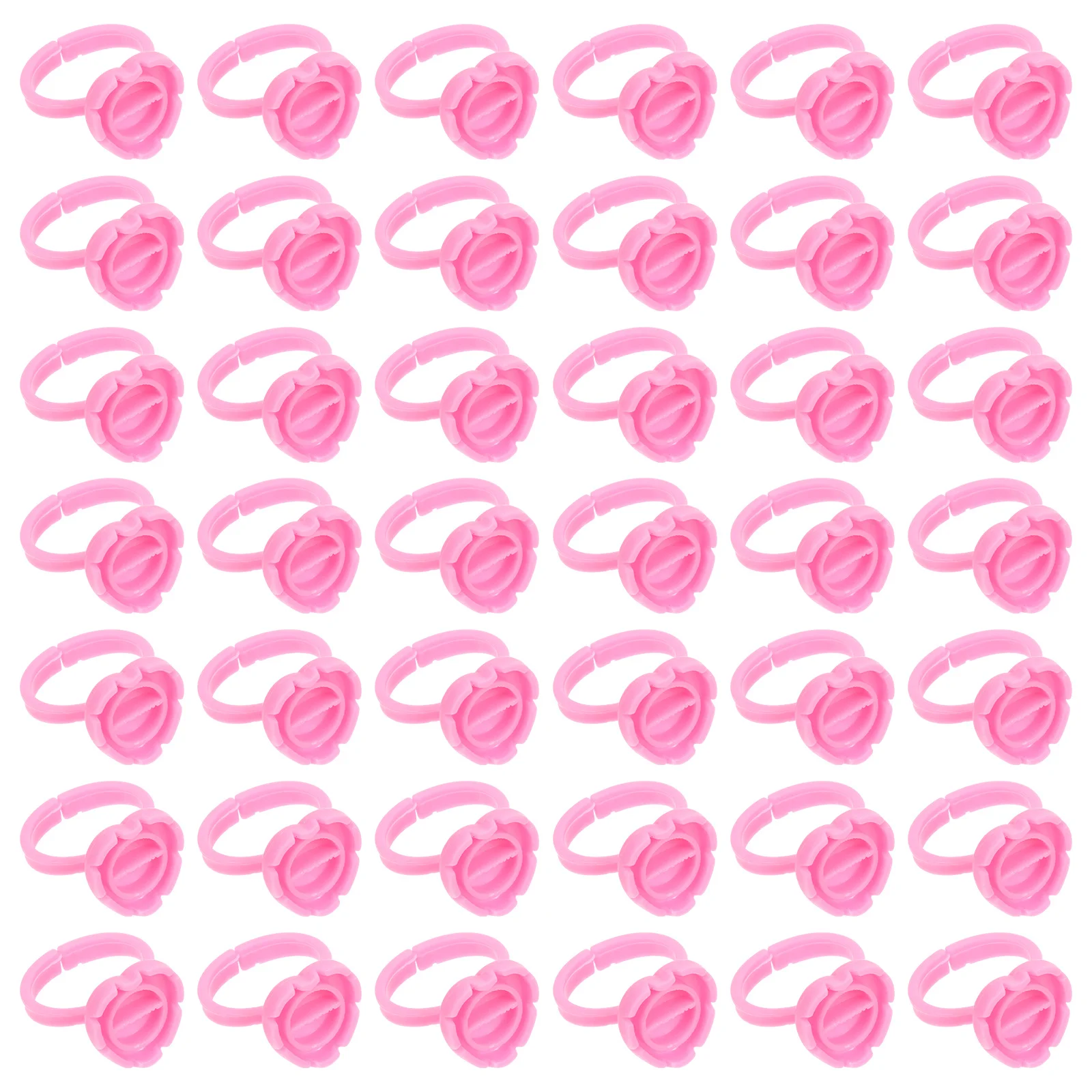 

100pcs Eyelash Cup Disposable Plastic Holder For Lash Extension Lightweight Portable Use Eyelash Glue Ring Lash Glue Cup