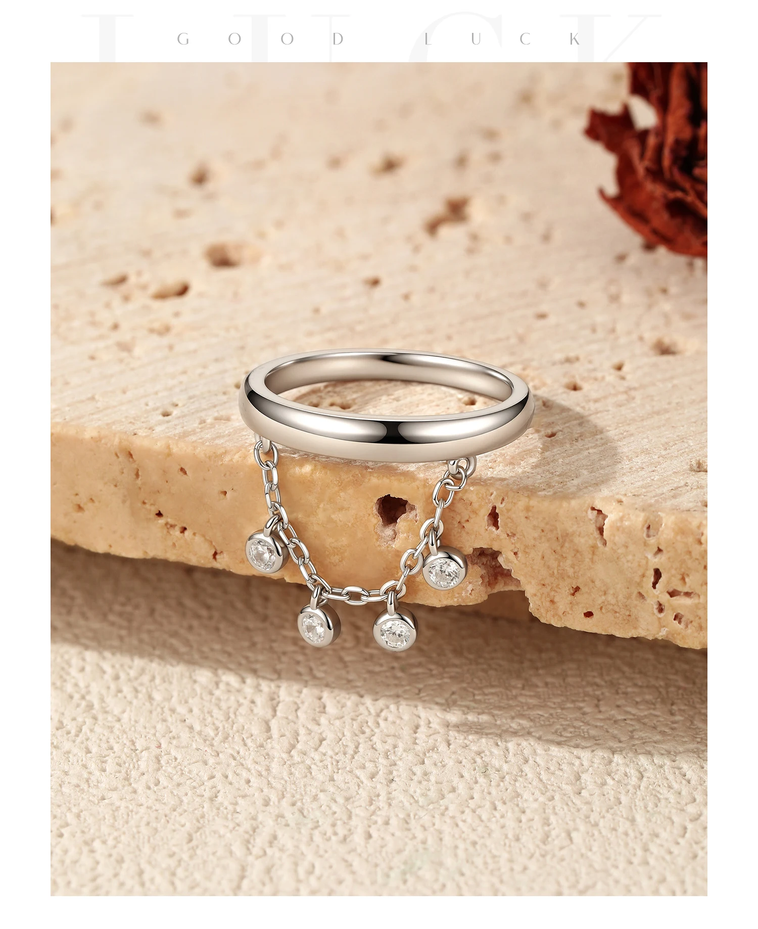 MODIAN Funkelnde runde CZ-Stapelringe aus 925er Sterlingsilber, süßes kleines Anhänger-Design, Fingerringe für Frauen, edler Schmuck – Detail 9