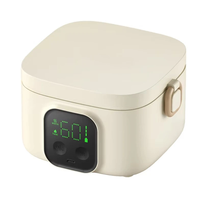 Modern Portable Constant Temperature Stainless Steel Lunch Box One-button Lunch Box