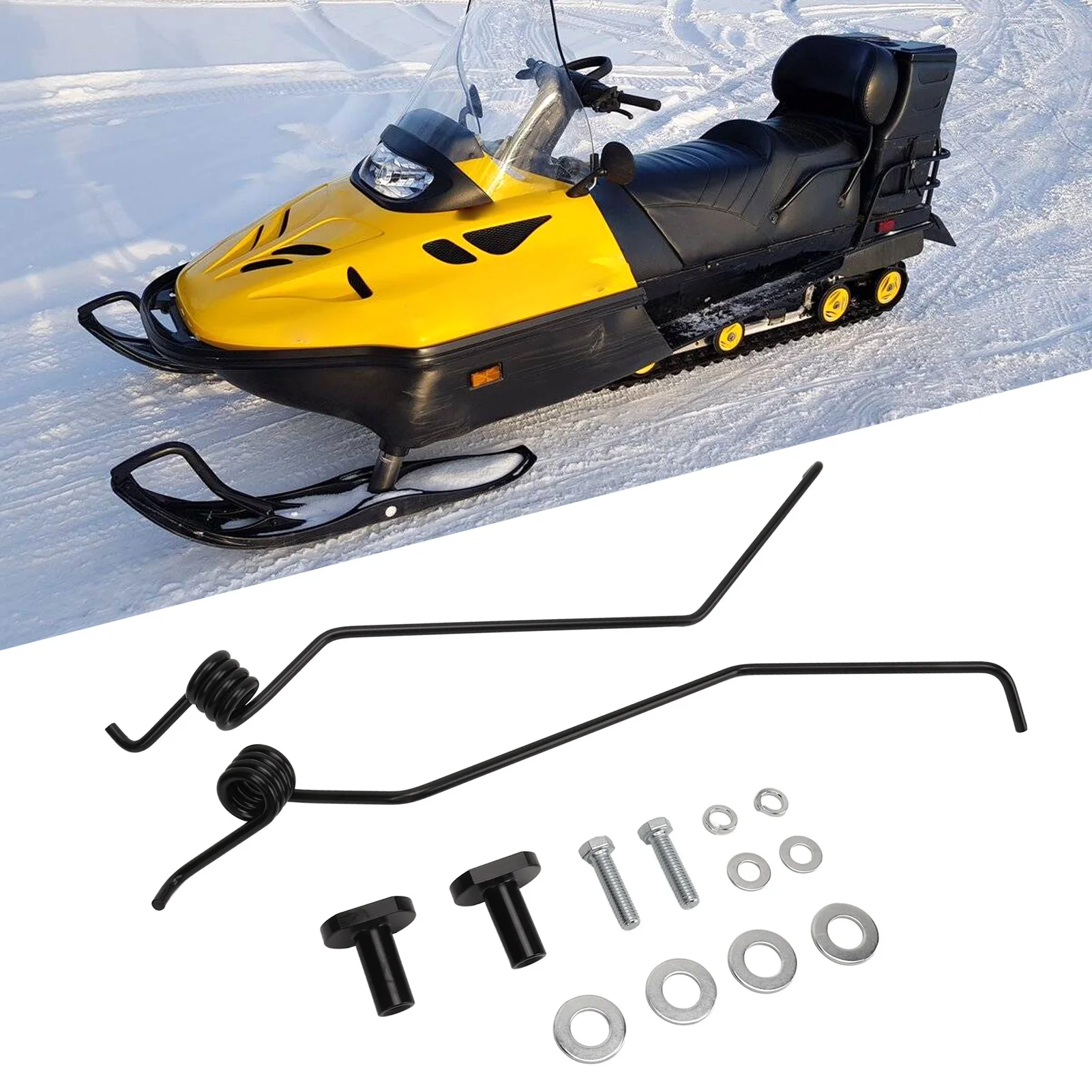 

Snowmobile Ice Snow Scratchers Kit 4E565768 Universal Fit Snow Scratcher Replacement for Polaris Arctic Cat