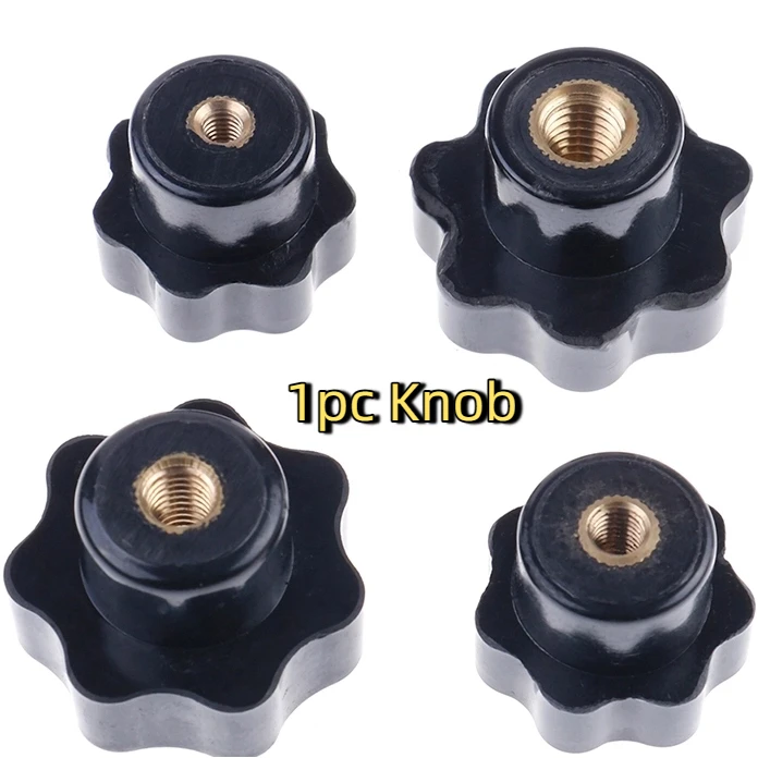 Plastic M4/M5/M6/M8 Female Thread Seven Star Shaped Head Clamping Nuts Knob