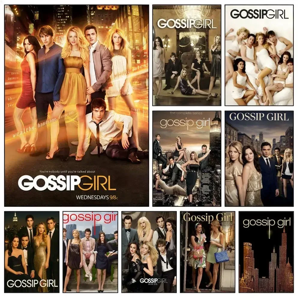 G-Gossip Girl pintura de programa de television Poster Waterproof HD Modern Peel And Stick Wall Decor Living Room Dorm Garage