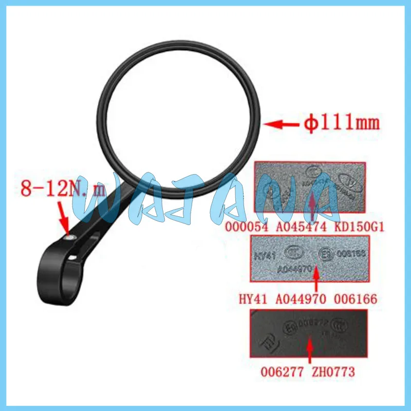 Kd150-g1 Left / Right Rearview Mirror (enlarged Version) 1190100-426000 / 1190100-427000 For Kiden Original Part