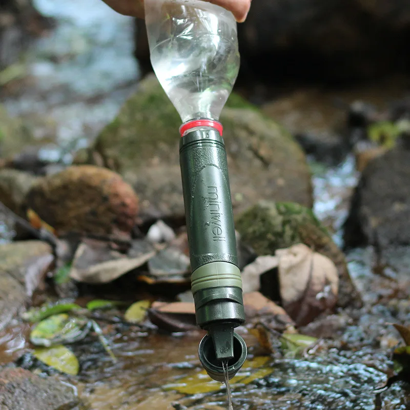 Campeggio all'aperto esplorazione utensili da cucina stoccaggio dell'acqua purificazione dell'acqua paglia filtrazione portatile del sacchetto dell'acqua