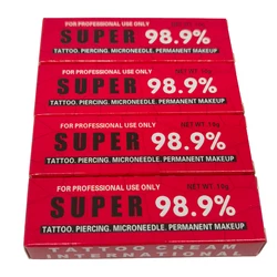 Crème de tatouage rouge super 98.9%, 10g, pour maquillage en continu, pour microblading, pour les yeux, lèvres, auxiliaire