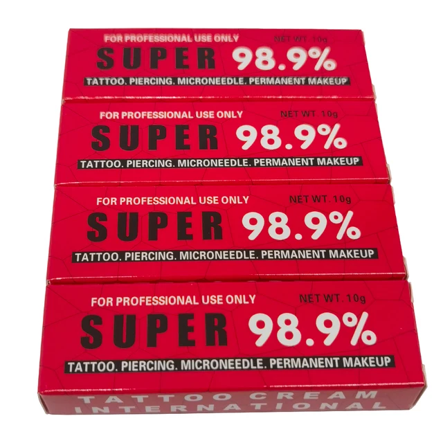 Nowy czerwony Super 98,9% krem ​​do tatuażu 10g przed makijażem permanentnym Microblading brwi usta krem ​​wspomagający