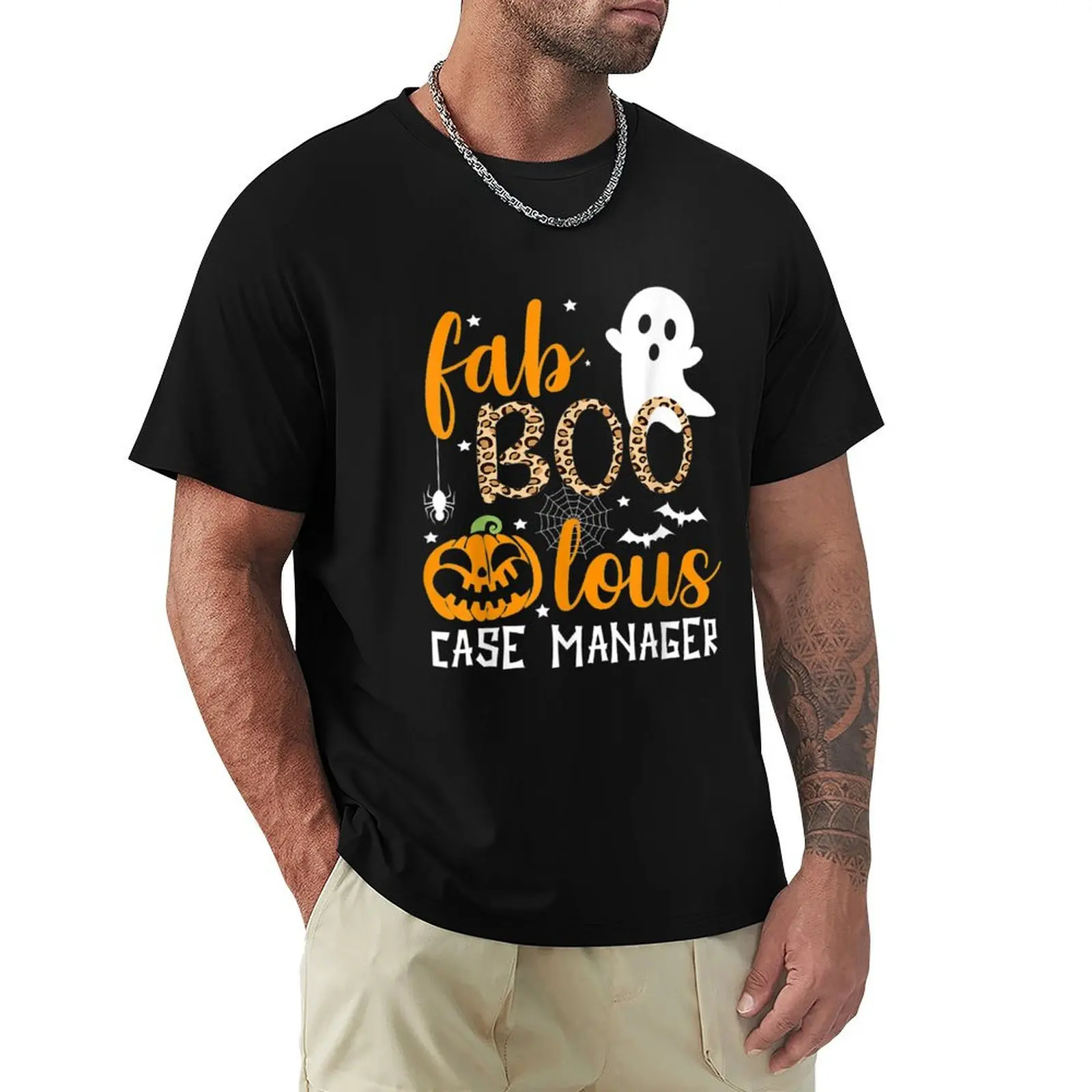 

Faboolous Case Manager Halloween Ghost T-Shirt High Elasticity Sports T-Shirt