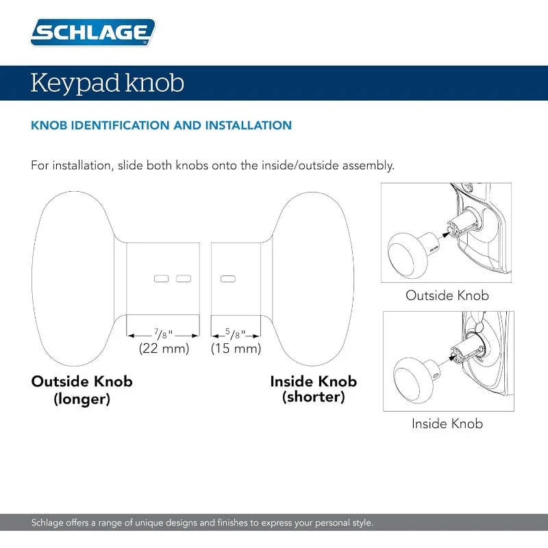 SCHLAGE FE595 CAM 622 Acc Keypad Entry with Flex Electronic Lock, Matte Black
