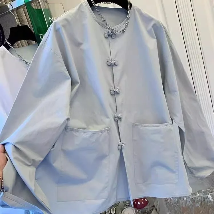 

Мужская свободная рубашка с длинным рукавом, осенне-зимняя, большого размера, в китайском стиле, на пуговицах, повседневная, модная, для подростков