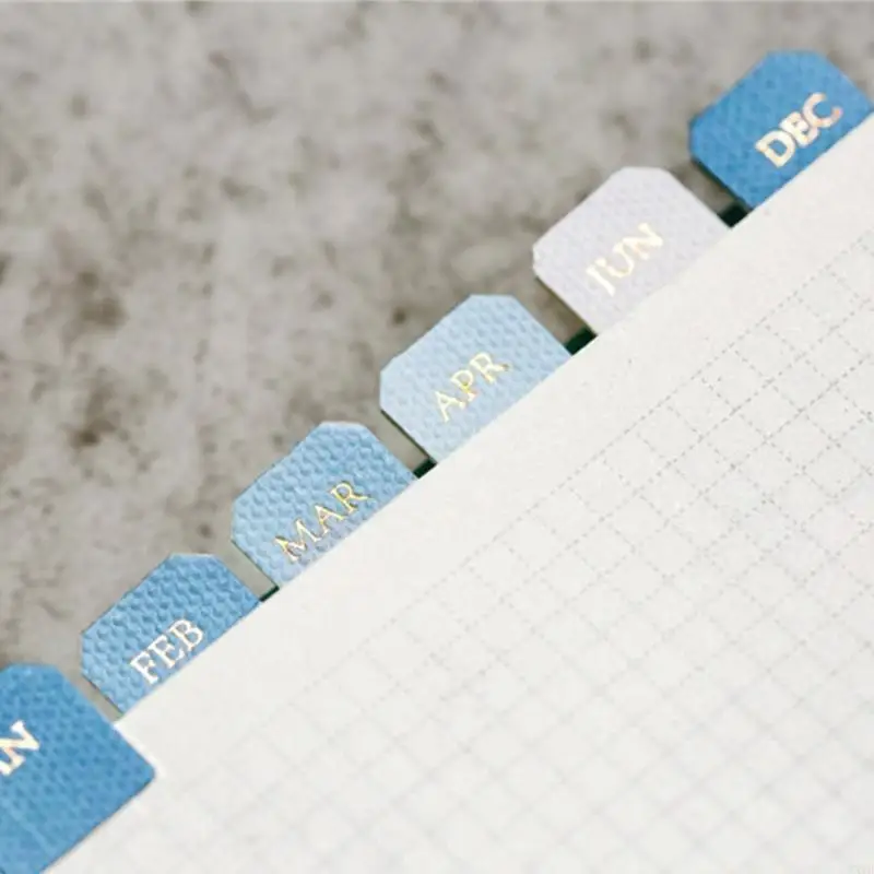 10 أوراق لاصقة لماشية شهرية مخطط علامات تبويب فهرس فهرس ملصق لاصق لاصق