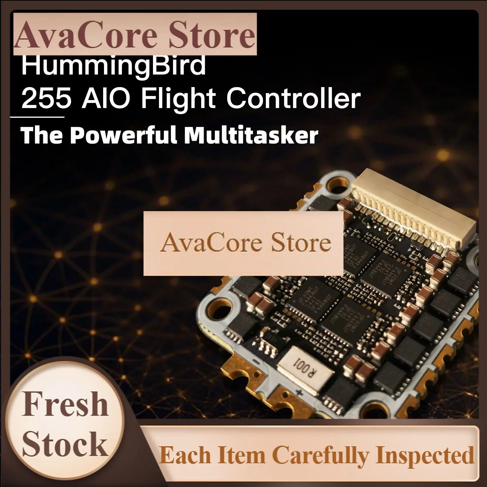 AvaCoreNewBeeDrone Hummingbird 255 50A  Flight Controller AT32F435 AM32 3-6S Betaflight OSD Support Analog Build for 2.5