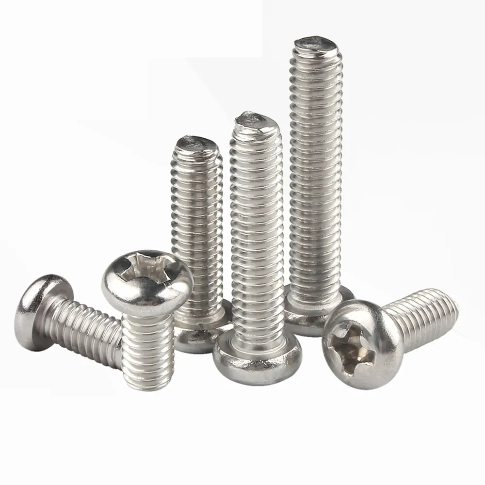 M3 M3.5 M4 M5 A2 304 Stainless steel Cross Round Phillips Pan Head Screw Bolt Dia 2 3 4 5 8mm Length 3-100mm