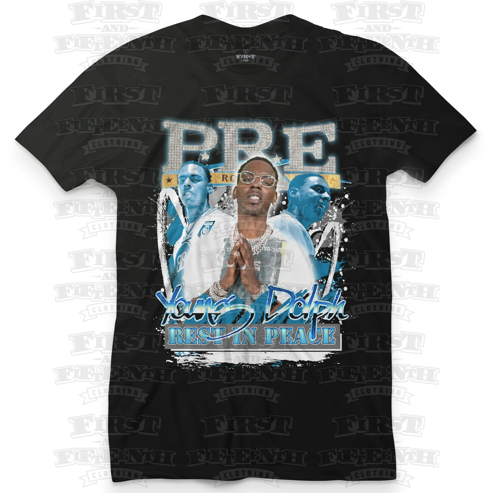 Camiseta unisex con ilustraciones originales, Young Dolph Rest In Peace RIP, 2021