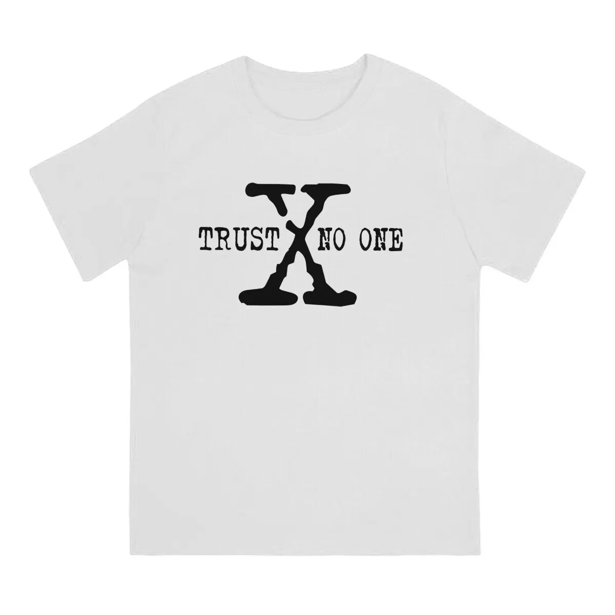 Trust No One Men's T Shirt The X Files Vintage Tee Shirt Short Sleeve Round Neck T-Shirt Cotton Birthday Present Tops