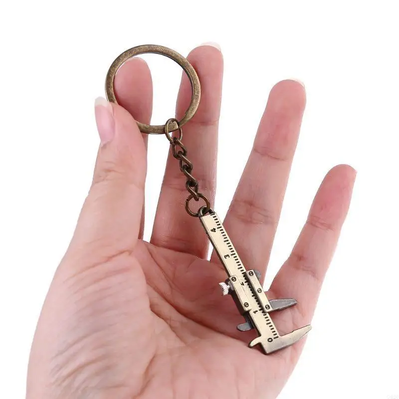 G92C Portable Mini Vernier Caliper pour Key Ring Ally Alloy Calipes Gauge Slide Ruler Keyc