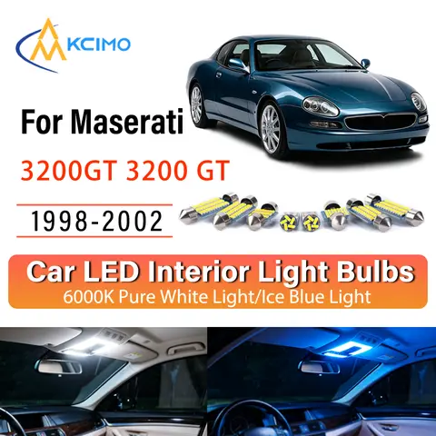 Easy Install LED Interior Lights For Maserati 3200GT 3200 GT 1998-2002 Premium, Blue Light, White Lights Kit Long Lasting