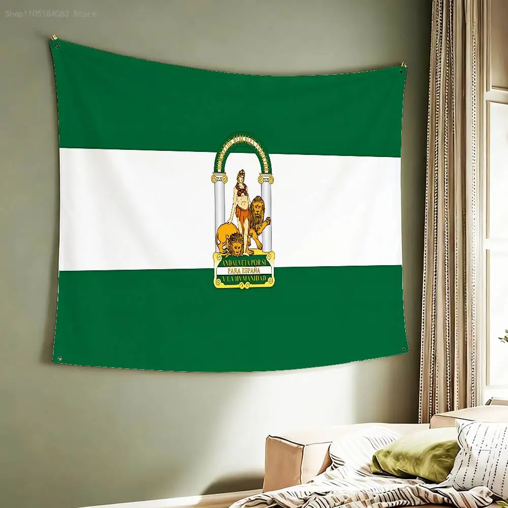 

Andalusia Flag Tapestry Banner For Bedroom Outdoor Living Room Restaurant Bar Wall Decor Party