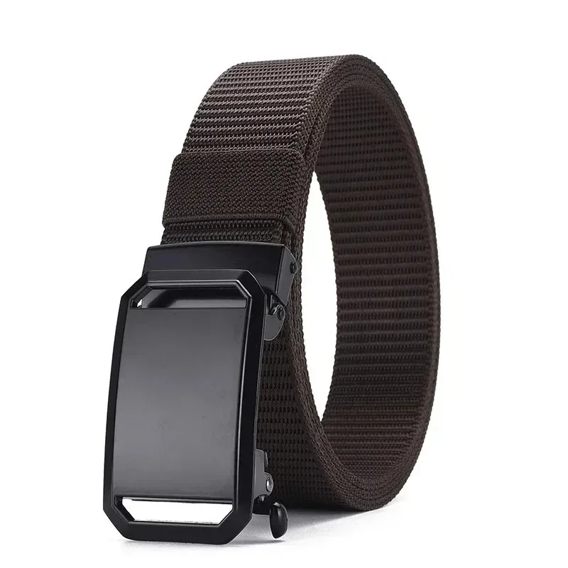 Trendy canvas riem voor heren met automatische gesp - tactische stijl voor werk, vrije tijd en militaire trainingsbroeken voor buitengebruik