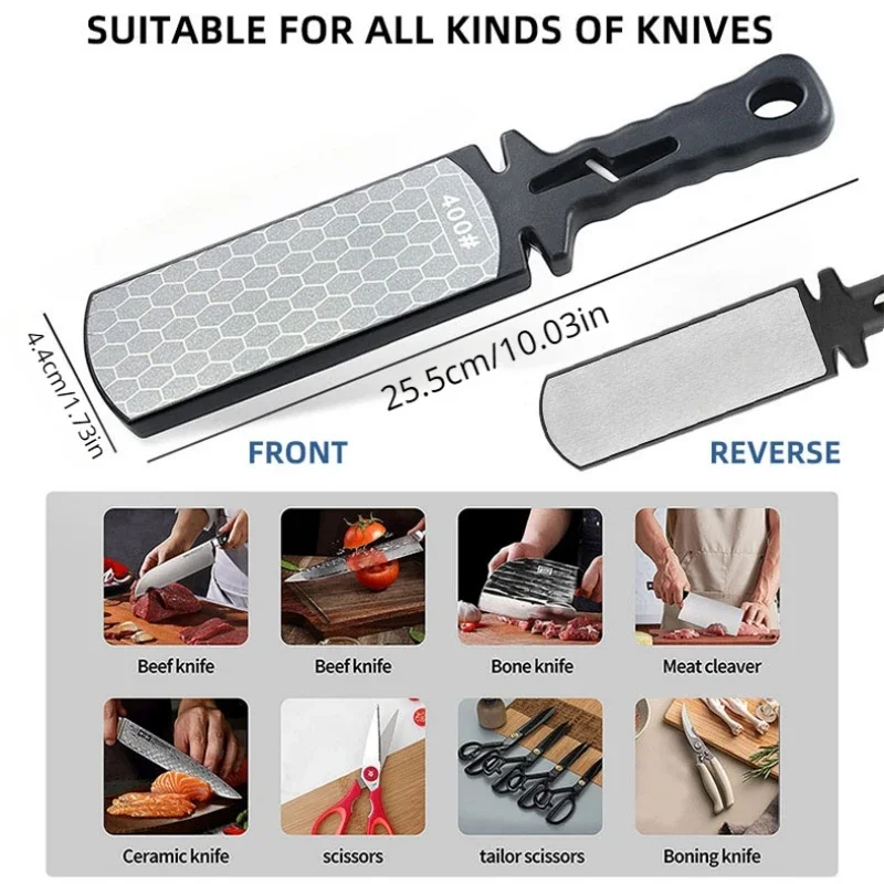 5 In1 Knife Sharpener Diamond Bars 400/1000 Multi-Tool Kitchen Knives Tungsten Steel Ceramic Grinding Double-Sided Whetstone