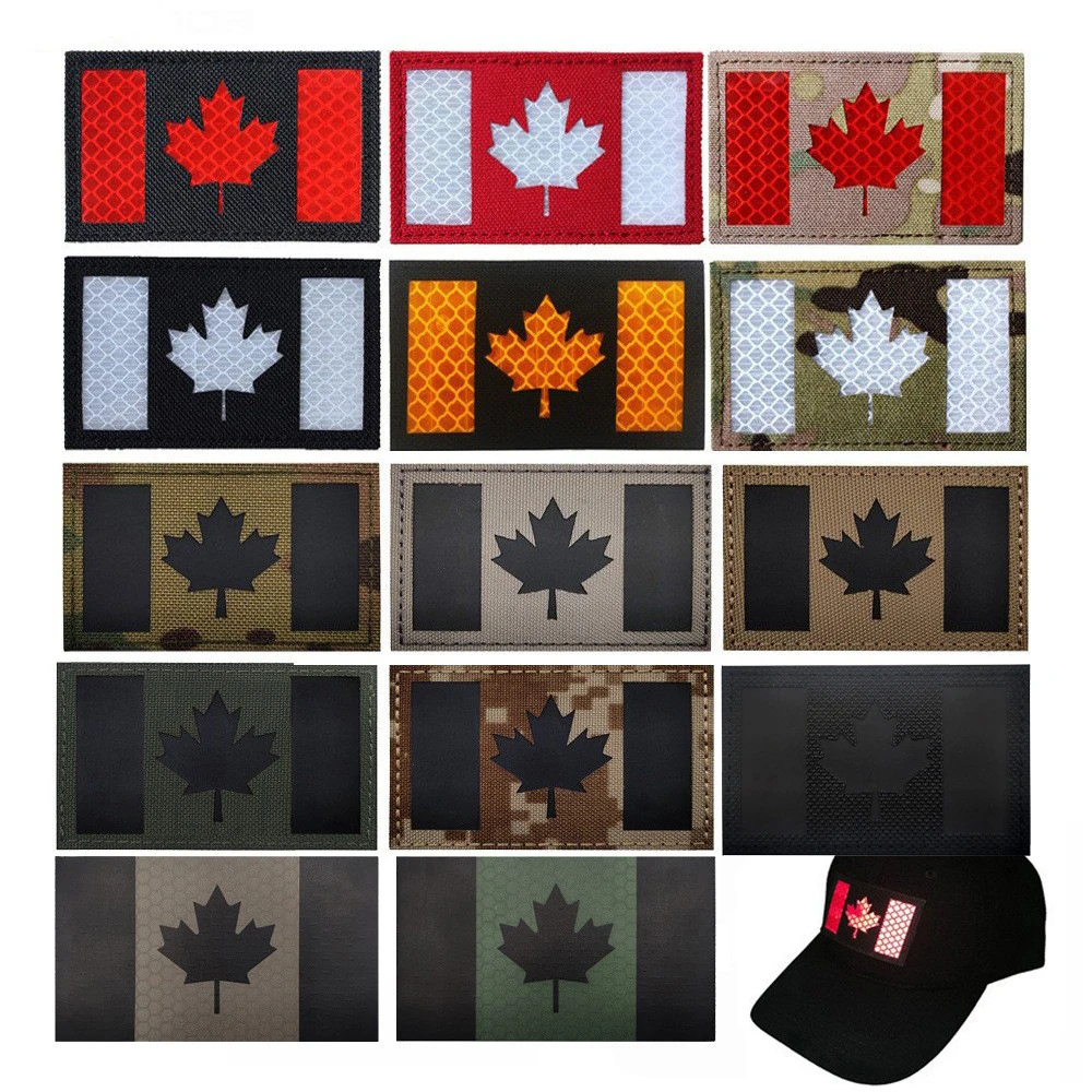 캐나다 국기 수 놓은 패치 IR 반사 캐나다 국기 메이 - Home Decor Canada 리뷰 및 가격