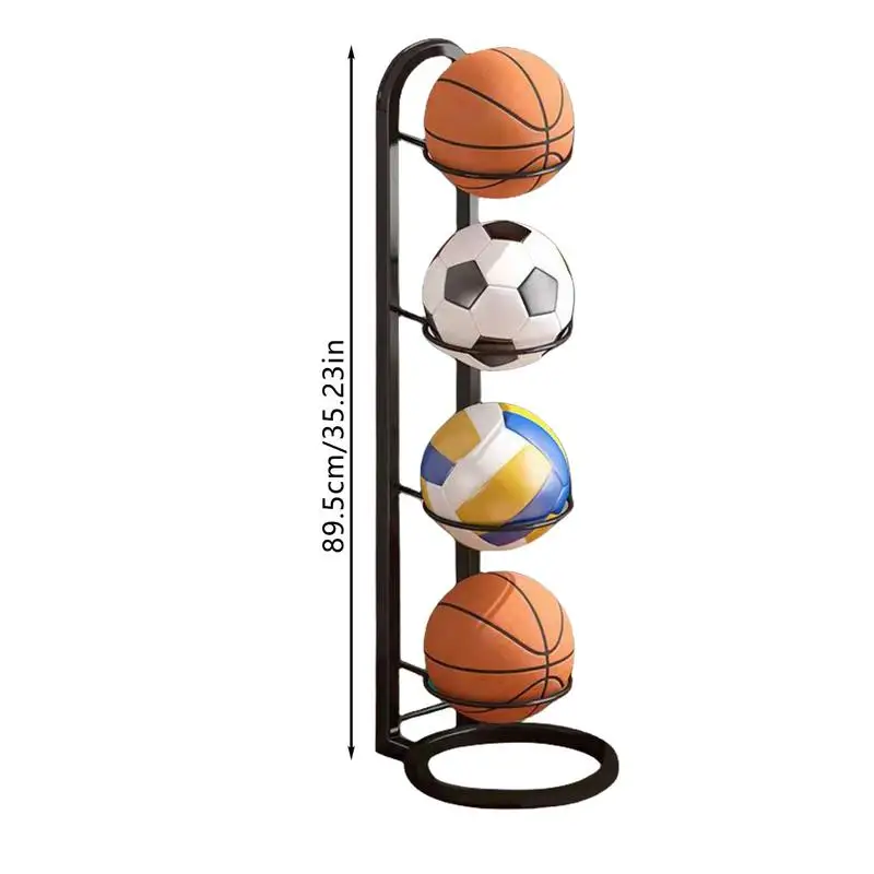 ชั้นเก็บลูกบอลเหล็กวอลเลย์บอลOrganizerขาตั้งMulti-Layer Ball Organizer Rack Multifunctional Ballชั้นวางของสําหรับห้องนอน