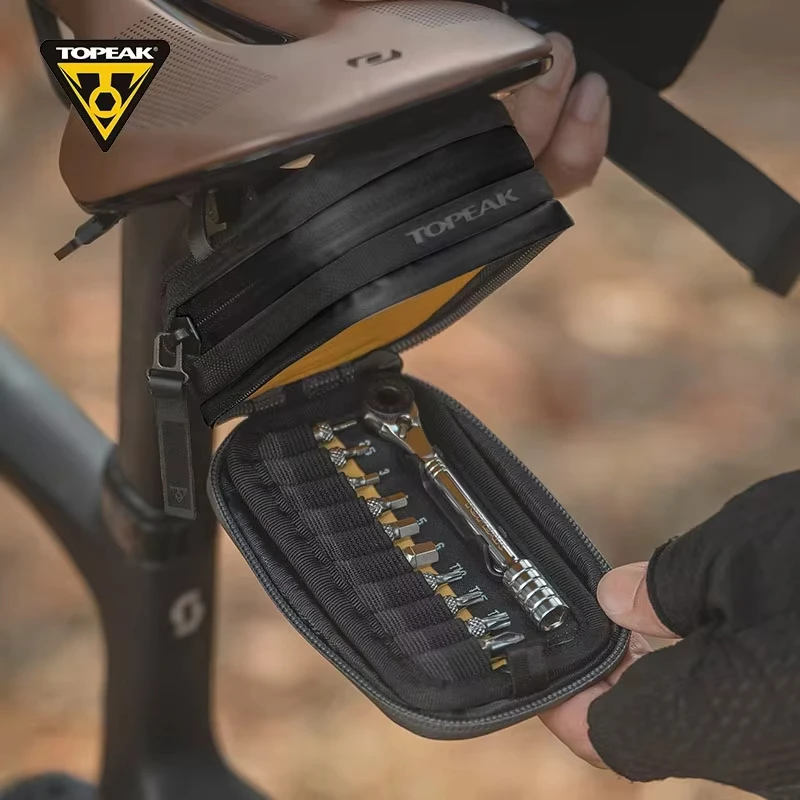 

Topeak 0.3L Bicycle Seat Bag MTB Road Bike Ultra Compact Waterproof Saddle Bag Portable Cycling Tail Pack With Hidden RepairTool