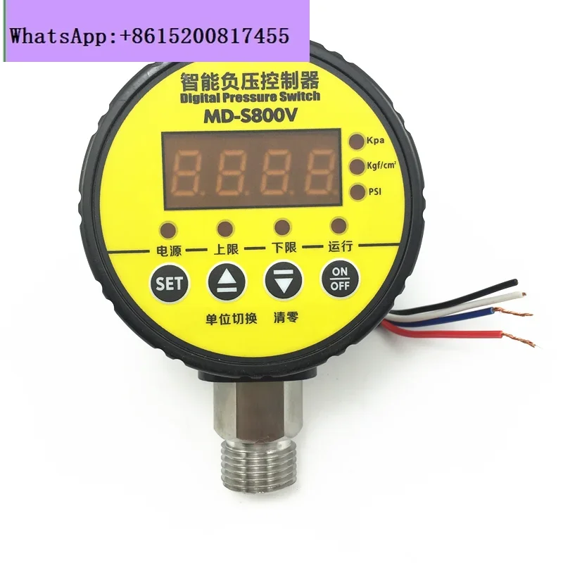 MD-S800V Digital Display Negative Pressure Meter Digital Display Vacuum Electric Contact Pressure Meter Switch